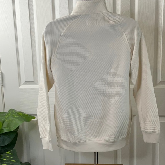 Goodfellow & Co  Men's Quilted Snap Pullover
Sweatshirt Ivory Various Sizes - Picture 6 of 13